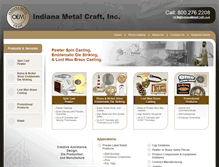 Tablet Screenshot of indianametalcraft.com